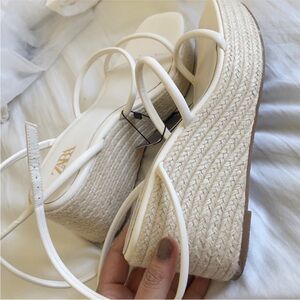 Zara limited edition pure leather platform sandal you cannot miss